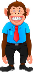 cartoon monkey wearing a uniform