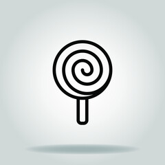 lollipop icon or logo in  outline
