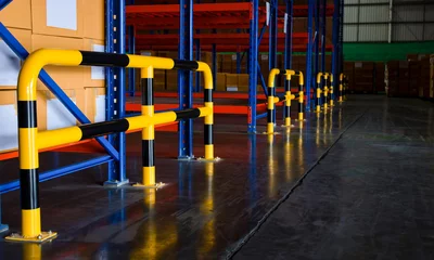 Deurstickers Steel bumper inside the warehouse © kaweewat