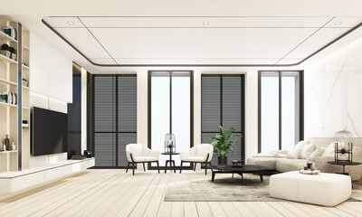 Fototapeta na wymiar Living room modern luxury style 3d rendering