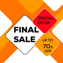 Sale banner template design, Big sale special offer. end of season special offer banner. vector illustration.