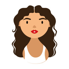 woman character with long hair national hispanic heritage flat style icon