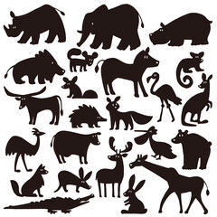 Animal illustration material of a simple silhouette,