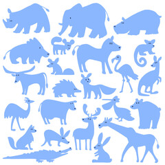 Animal illustration material of a simple silhouette,