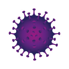 corona virus purple particle isolated icon