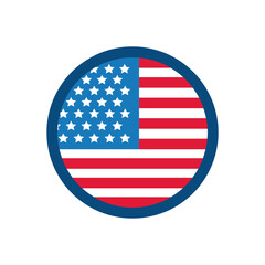 usa elections flag in circle flat style icon