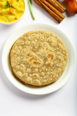 Indian roti made of organic  whole wheat  powder.