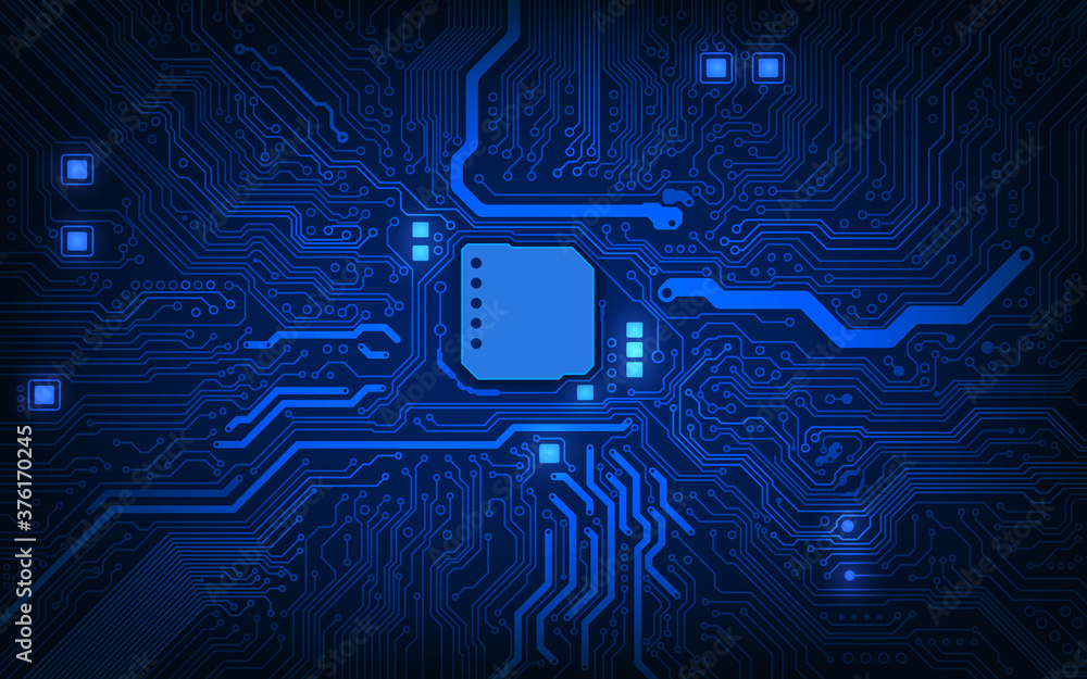 Aufkleber computer circuit board. abstract technological background.