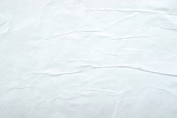 White crumpled paper texture background