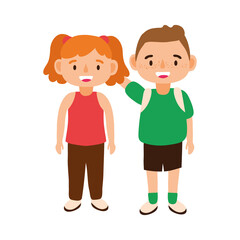 little students couple avatars characters