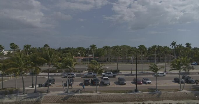 Sarasota Florida Aerial v10 low level flight over the john ringling causeway and luxury homes - DJI Inspire 2, X7, 6k - March 2020