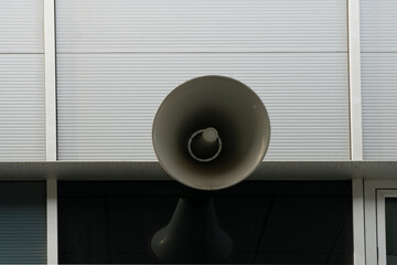 Loudspeaker on the wall of the airport.