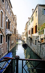 Venice, old houses, view in the 1980s