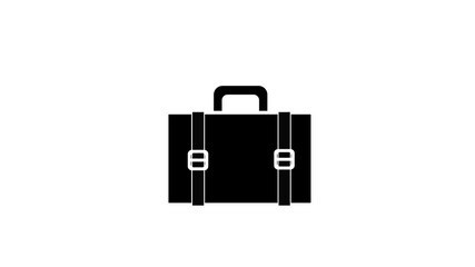 Suitcase icon. travel baggage  icon. Suitcase flat logo isolated on white background