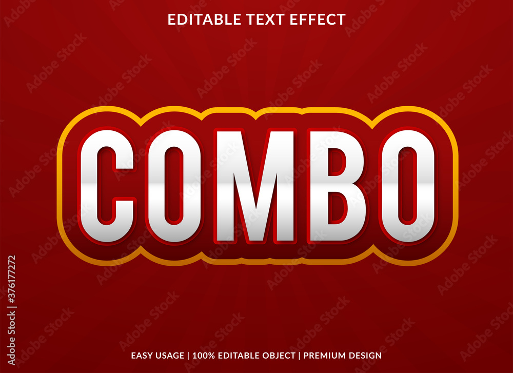 Fototapete combo text effect template design with bold font style and modern concept use for brand and business