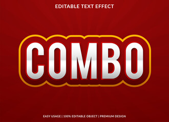 combo text effect template design with bold font style and modern concept use for brand and business logo