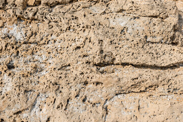 Rock of the beaches of Kefalonia in Greece