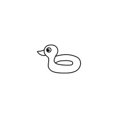 Duck black sign icon. Vector illustration eps 10