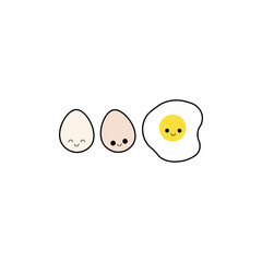 Set of egg icons. Vector illustration eps 10