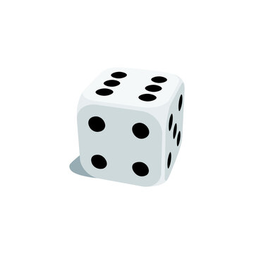 Realistic icon dice, cube for the game. Vector illustration eps 10