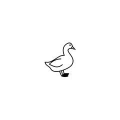 Duck black sign icon. Vector illustration eps 10