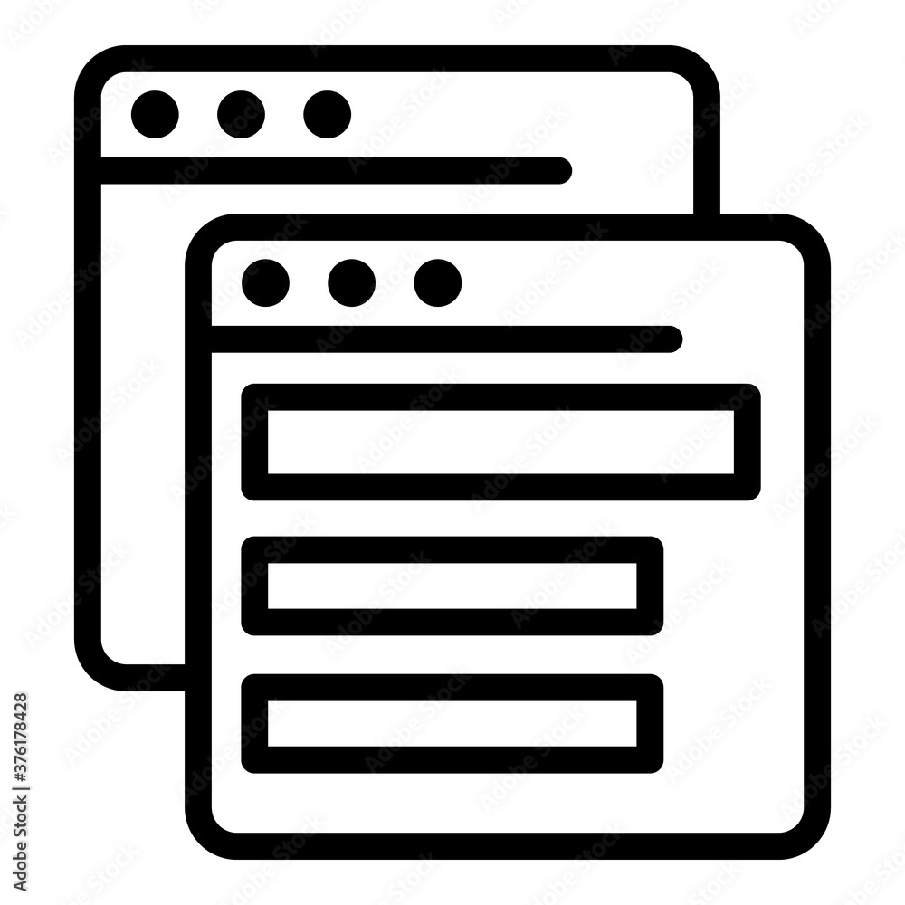 Poster Web pages icon. Outline web pages vector icon for web design isolated on white background