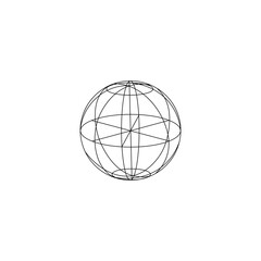 3d black circle sign icon. Vector illustration eps 10