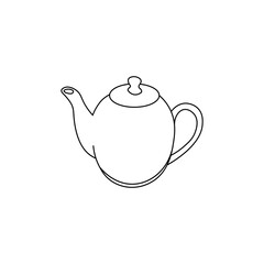 Teapot black sign icon. Vector illustration eps 10