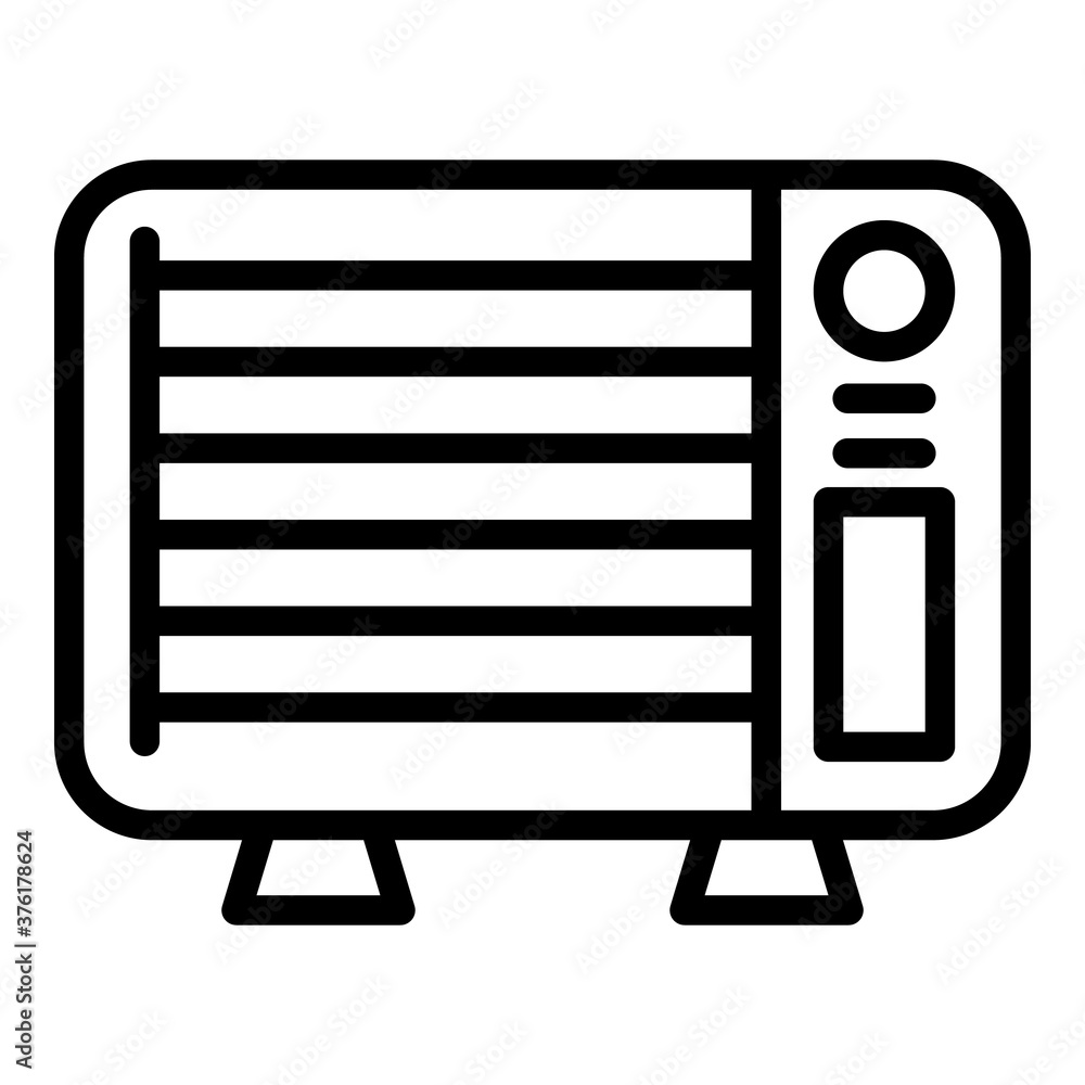 Poster Cooker icon. Outline cooker vector icon for web design isolated on white background