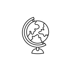Black globe sign icon. Vector illustration eps 10