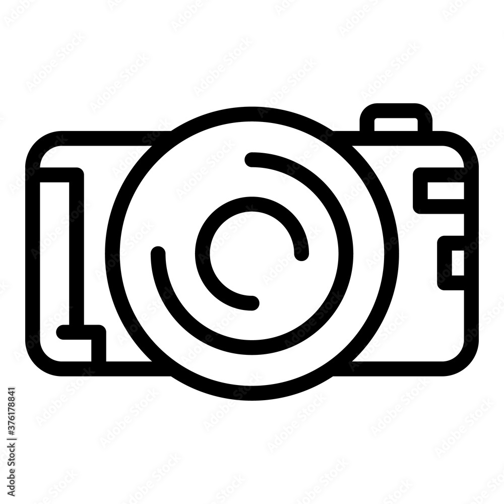 Poster video camera icon. outline video camera vector icon for web design isolated on white background