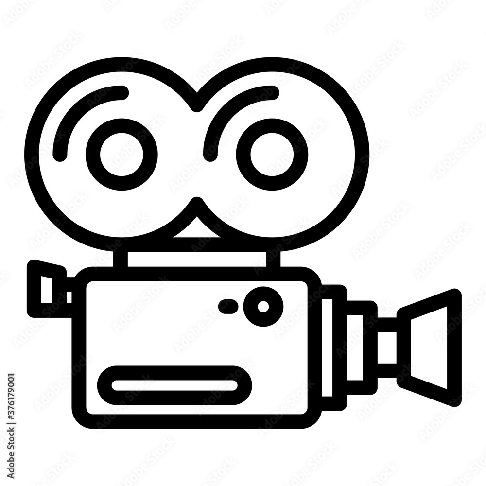 Poster digital video camera icon. outline digital video camera vector icon for web design isolated on white
