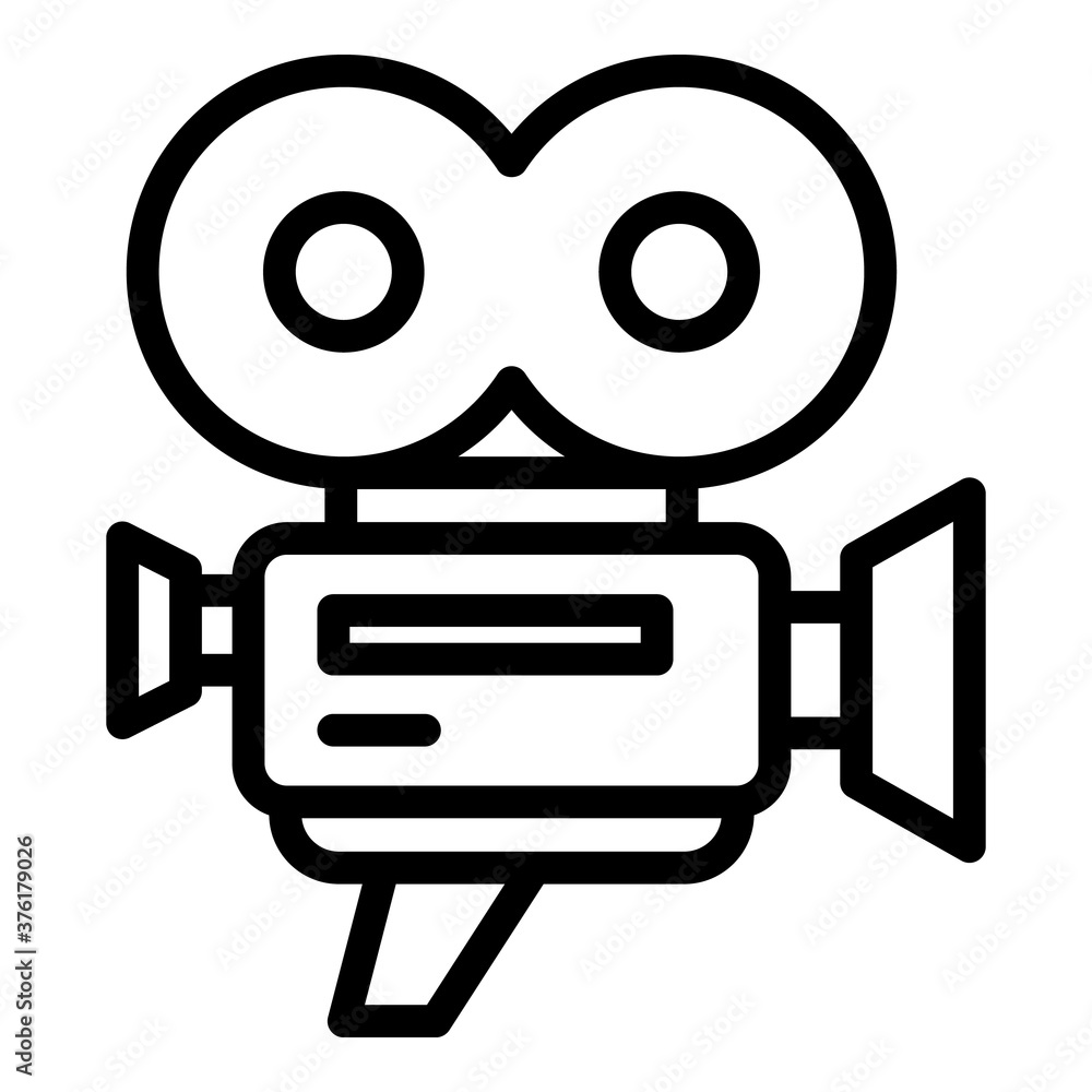 Aufkleber professional camera icon. outline professional camera vector icon for web design isolated on white b