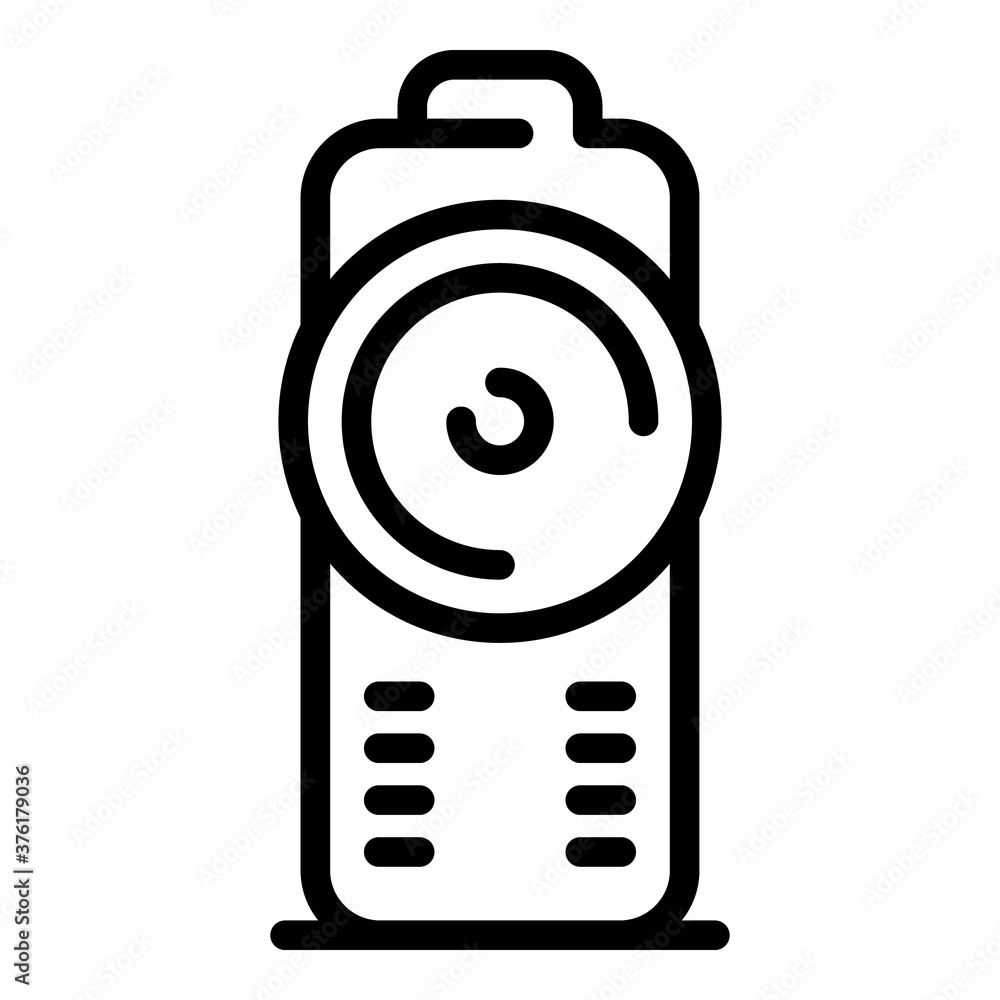 Poster action camera icon. outline action camera vector icon for web design isolated on white background