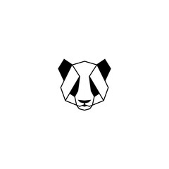 Panda black sign icon. Vector illustration eps 10