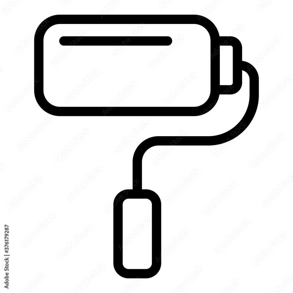 Poster roller icon. outline roller vector icon for web design isolated on white background