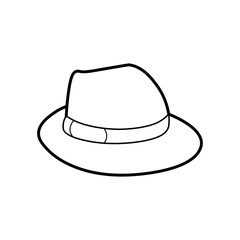 Cap hat black sign icon. Vector illustration eps 10