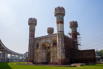 Chauburji, 17th century Mughal monument with four unique minarets in Lahore, Pakistan