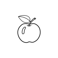 Apple black sign icon. Vector illustration eps 10
