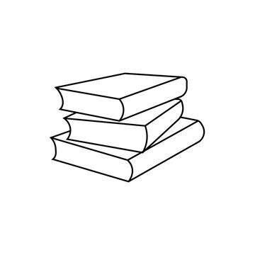 recommend clip art: Three books black sign icon. Vector illustration eps 10