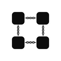 Blockchain technology modern icon. Vector block chain symbol or logo