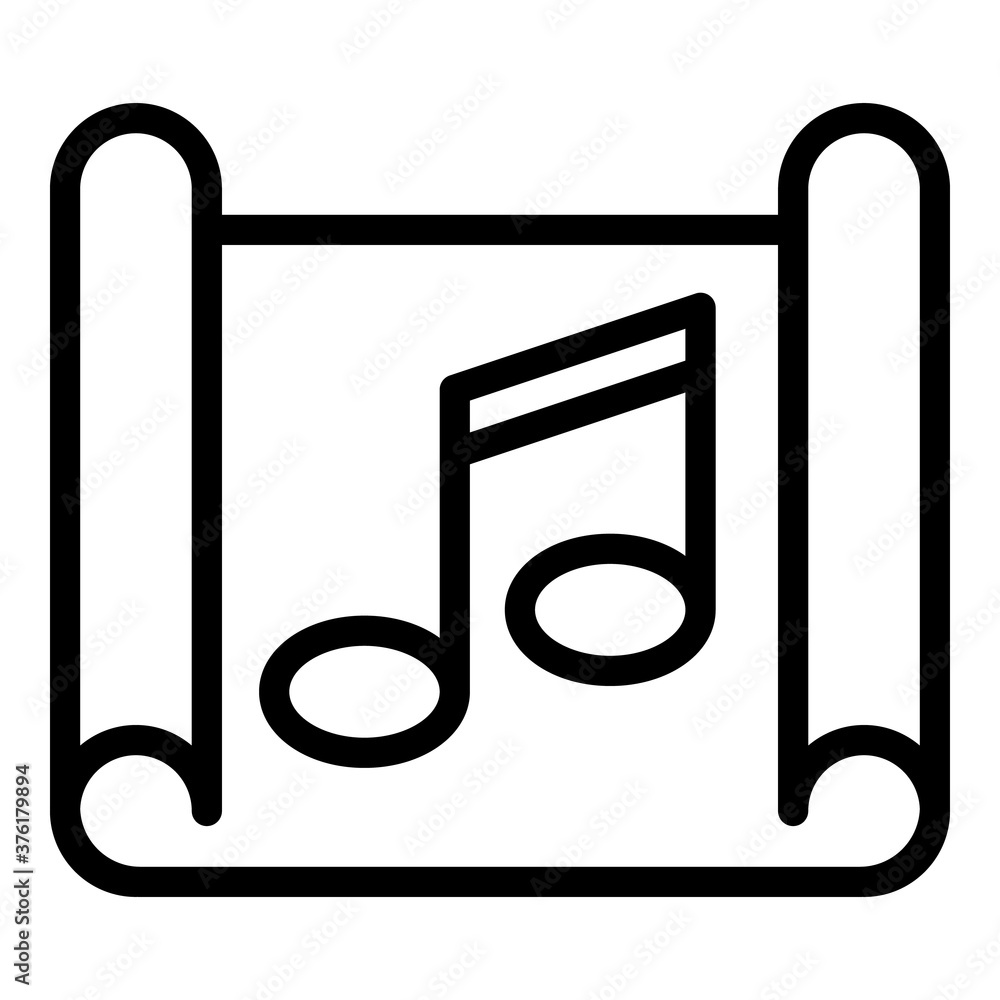 Aufkleber playlist icon. outline playlist vector icon for web design isolated on white background