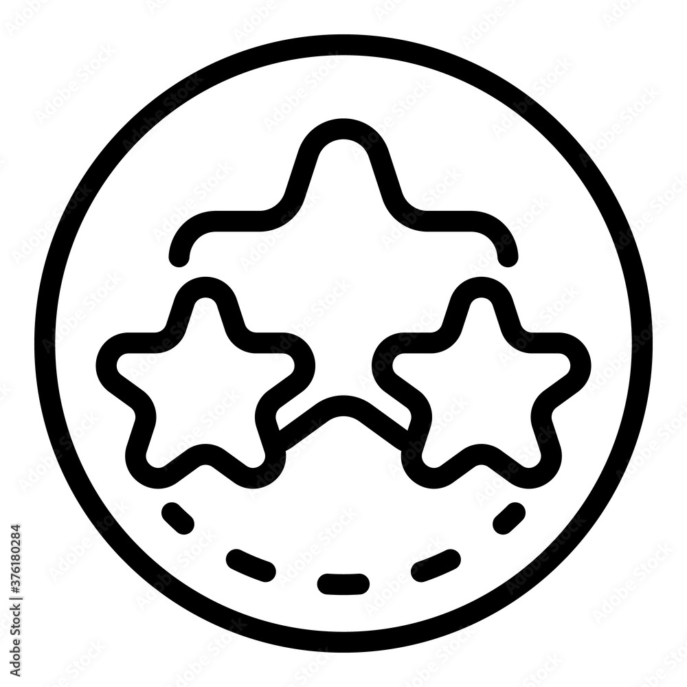 Poster rating stars icon. outline rating stars vector icon for web design isolated on white background