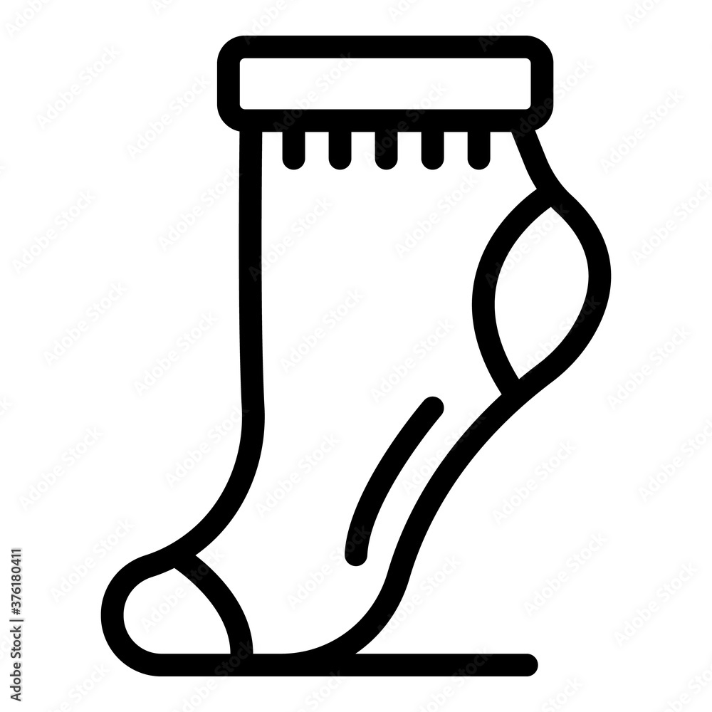 Poster man sock icon. outline man sock vector icon for web design isolated on white background
