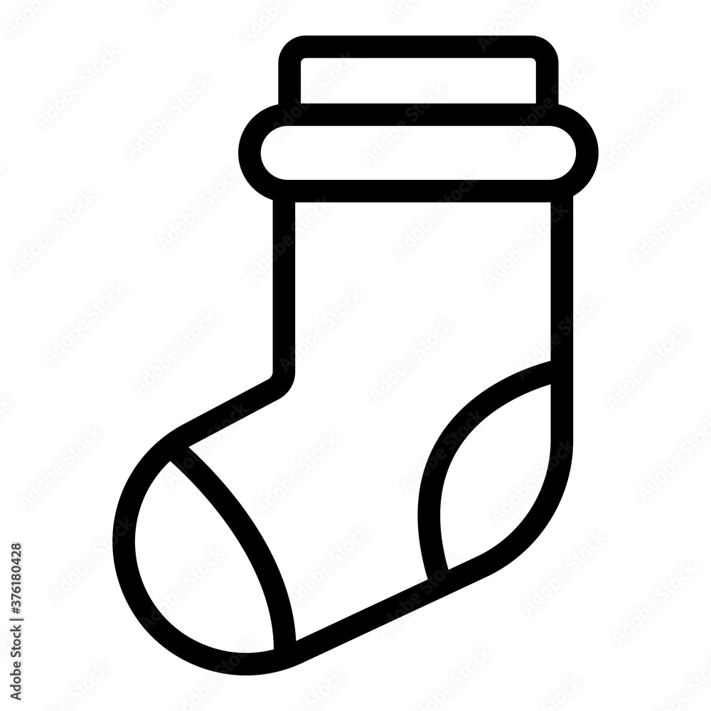 Poster kid sock icon. outline kid sock vector icon for web design isolated on white background