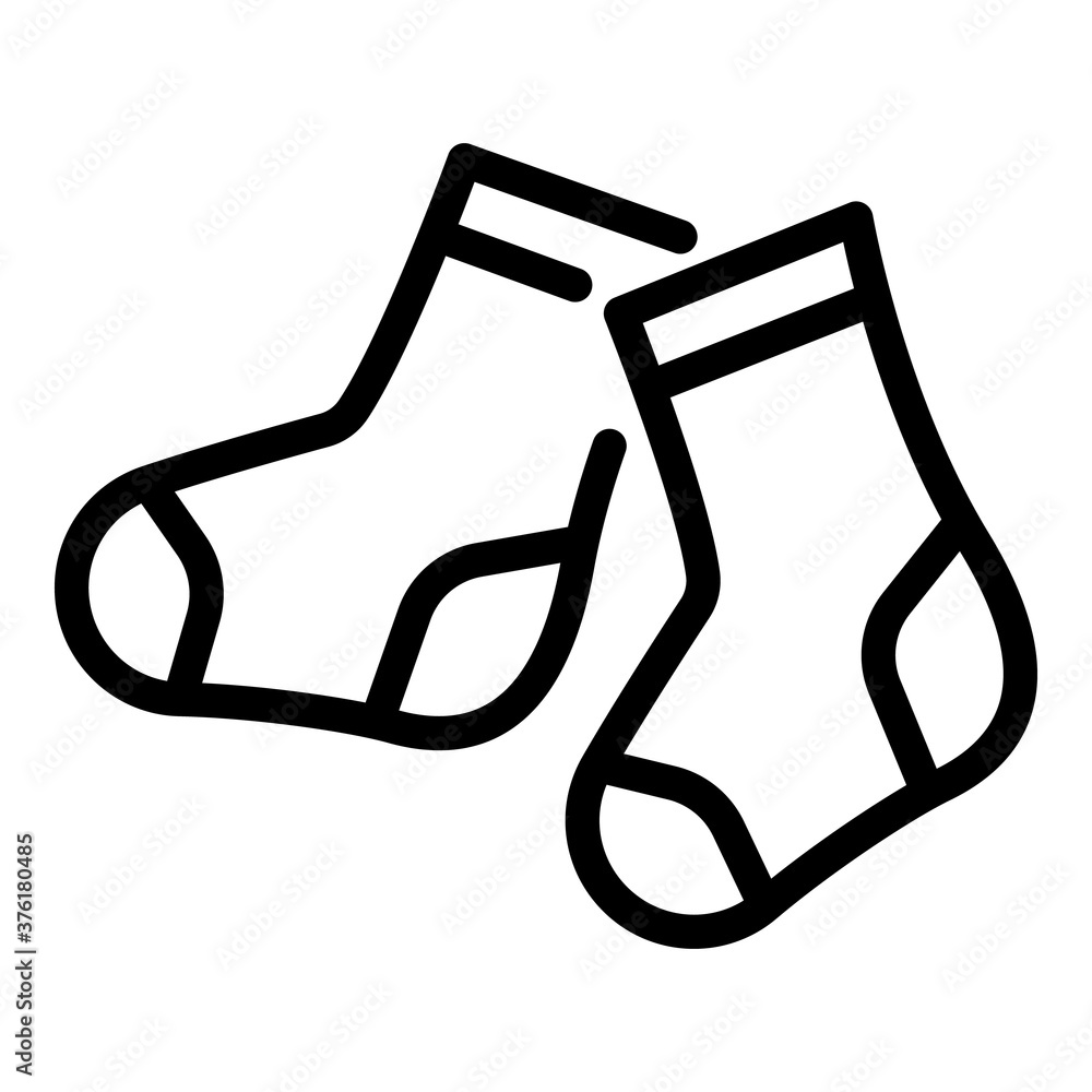 Poster pair of socks icon. outline pair of socks vector icon for web design isolated on white background