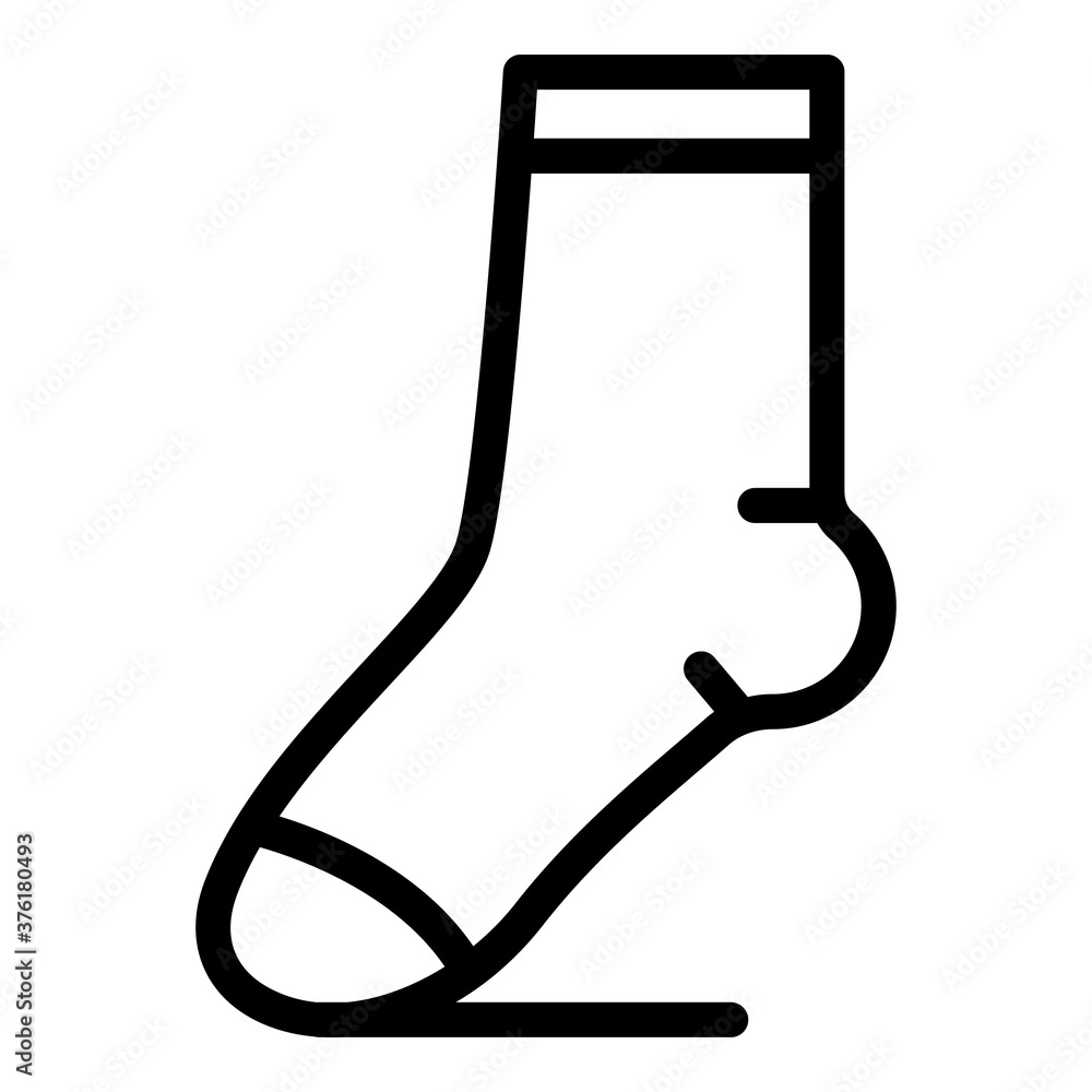 Aufkleber warm sock icon. outline warm sock vector icon for web design isolated on white background