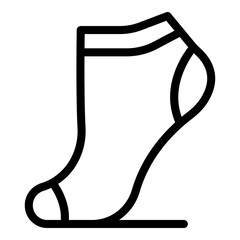 Cotton sock icon. Outline cotton sock vector icon for web design isolated on white background