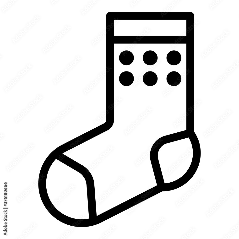 Poster cloth sock icon. outline cloth sock vector icon for web design isolated on white background