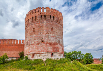 Fortress wall and tower Oryol (Gorodetskaya). Smolensk. Russia